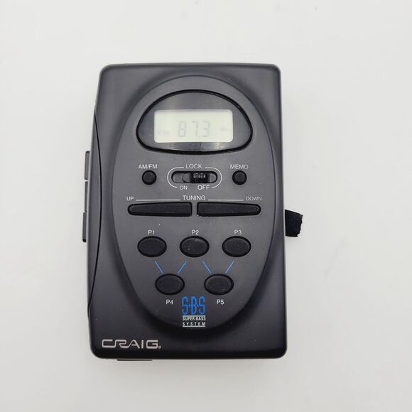 CRAIG JH6422 Personal Stereo Cassette Player Belt Clip SuperBass System VTG - Picture 10 of 16